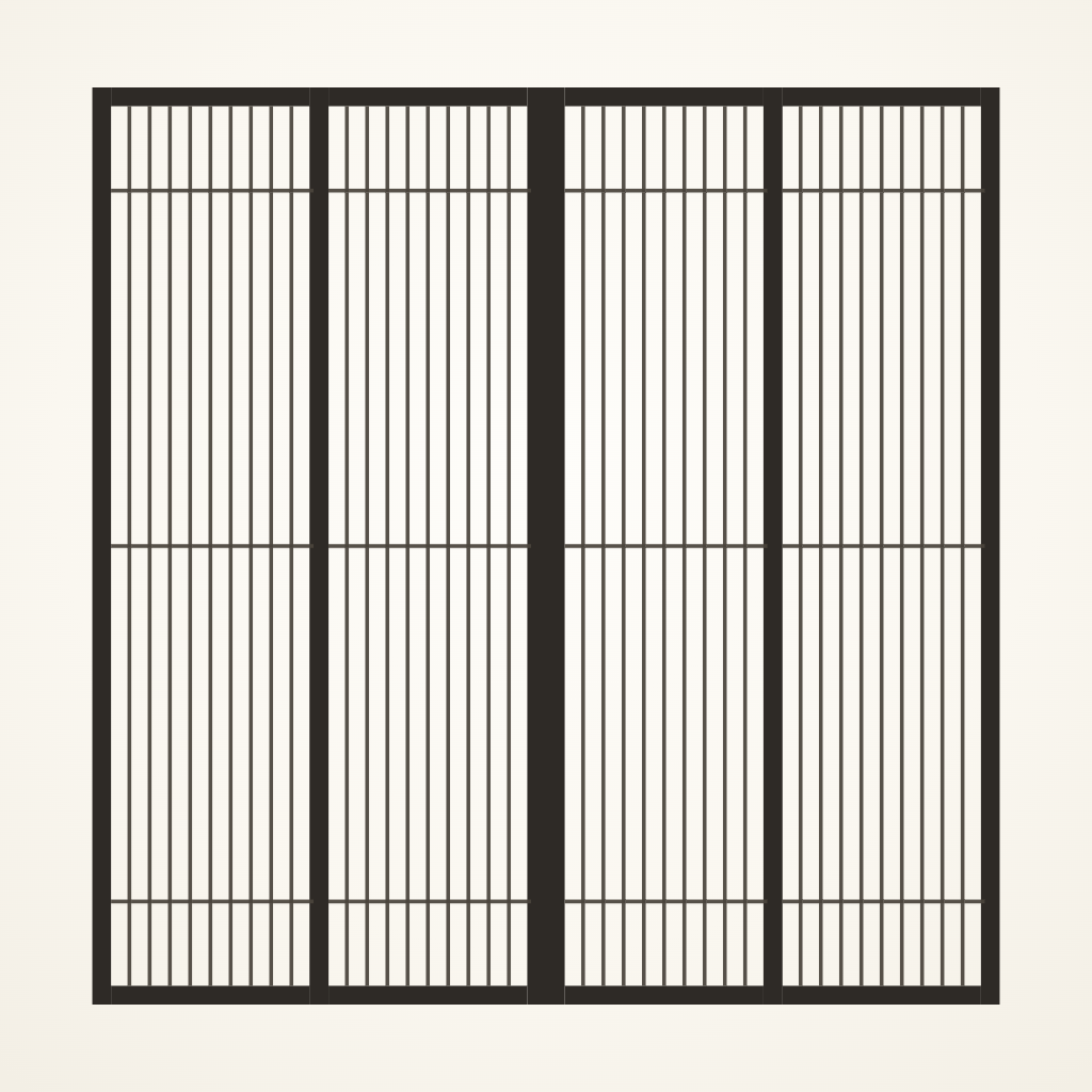 띠살 창 변형
